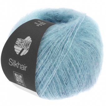 Silkhair Uni und Melange Lana Grossa 201 Zartblau