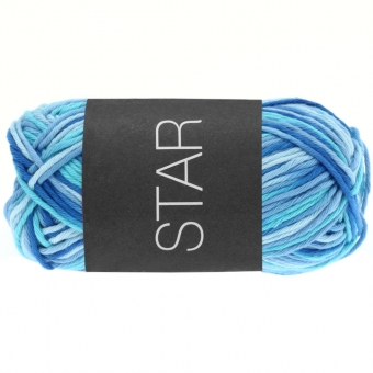 Star Print Lana Grossa 315 Himmelblau/Enzianblau/Türkis/Hellblau