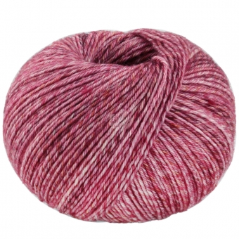 Vintage Socks Lana Grossa 1009 Altrosa/Geranienrot/Bordeaux meliert