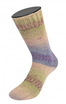 Meilenweit 100 Alpaca Print Lana Grossa 2204 Kiwi/Beere/Sandbeige/Grau-/Taubenblau/Rotviolett