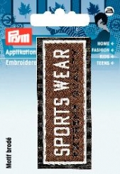 Applikation Label Sports wear 