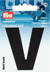 Applikation Buchstabe V 