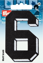 Applikation Zahl 6 klein 